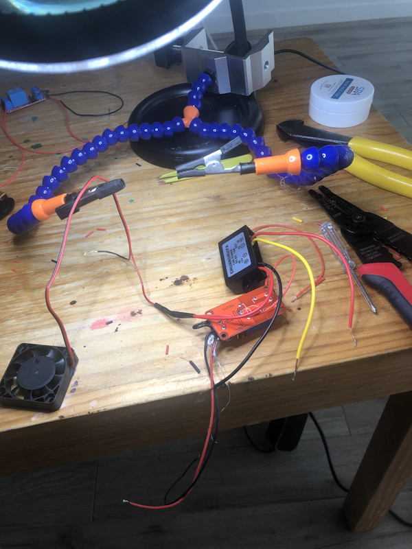 Working on the internal wiring of the system